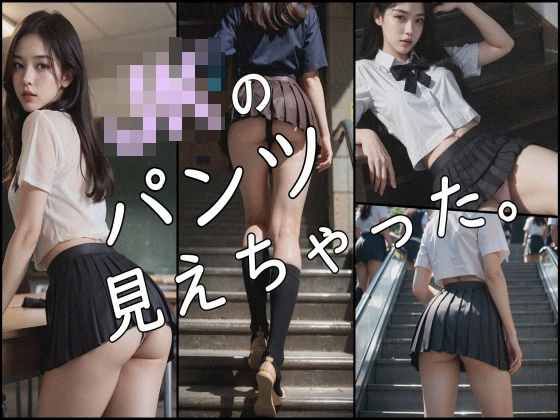 【AIエロ画像180枚】リアルJKのパンツ見えちゃった。＜AI Library＞  エロ画像343908